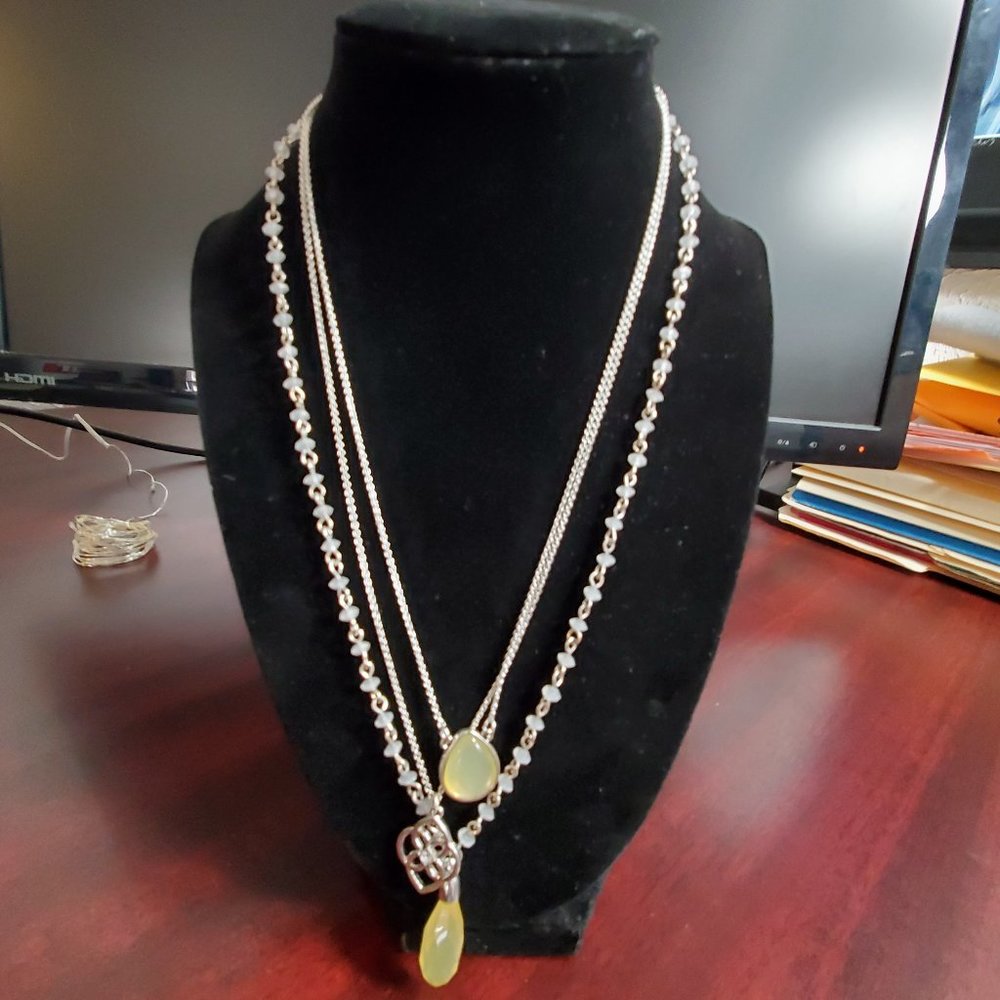 3for$35 Silver tone Multi Strand Necklace
